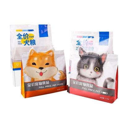 In khắc túi lưu trữ thức ăn cho thú cưng Zipper Top Stand Up Pouch Matte Plastic Packaging Bags