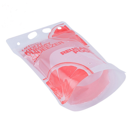 Super Seal Zipper Lock Bag Juice Drink Stand Up Pouch Drinking Bag Thẻ đóng gói linh hoạt
